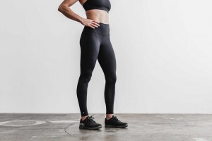 Black Nobull High-Rise Tight (Plush Heather) | 876VJZAXM