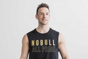 Black / Gold Nobull Sleeveless Crew Sweatshirt (Pride) | 305HGLTUZ