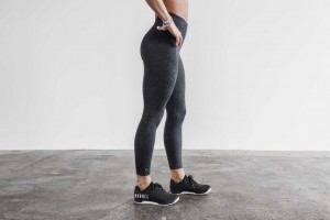 Charcoal Heather Matte Nobull High-Rise 7/8 Tight (Matte) | 530DMAYFI