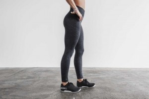 Charcoal Heather Matte Nobull High-Rise Tight (Matte) | 103OCNYDP