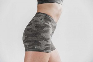 Dark Fallen Rock Camo Nobull Mid-Rise Short 2 inches (Plush Heather) | 796LOMGFJ