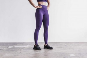 Dark Purple Heather Nobull High-Rise Tight (Plush Heather) | 529GWAOVJ