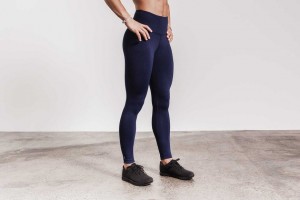 Deep Navy Heather Nobull High-Rise Tight (Plush Heather) | 062CHSZQM