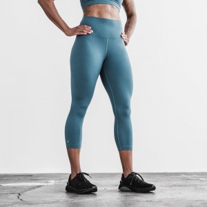 Deep Teal Matte Nobull High-Rise Matte Tight 21" | PXHBN8041