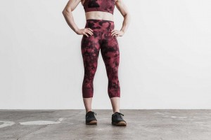 Lava / Black Tie-Dye Nobull High-Rise Crop (Tie-Dye) | 689SBOYCA