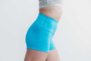 Neon Blue Nobull High-Rise Short 2 inches (Neon Ribbed) | 391OSLIKJ