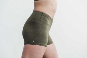 Olive Heather Nobull Mid-Rise Short 2 inches (Plush Heather) | 215PFJQUT