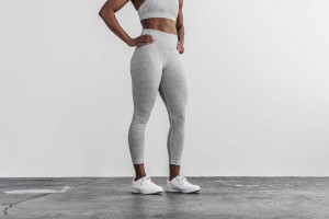 White Heather Nobull High-Rise 7/8 Tight (Plush Heather) | 257MXPYOQ