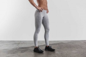 White Heather Nobull Mid-Rise Tight (Plush Heather) | 695MREXUS