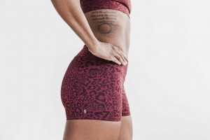 Wine Leopard Nobull Short 2'' (Plush Heather) | 732AEWVQB