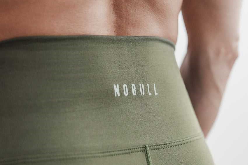 Army Green Matte Nobull High-Rise Crop (Matte) | 356ZQAYRB