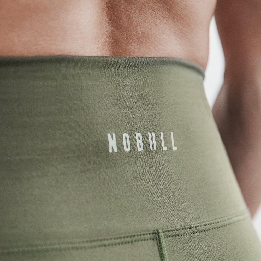 Army Green Matte Nobull High-Rise Matte Tight 21