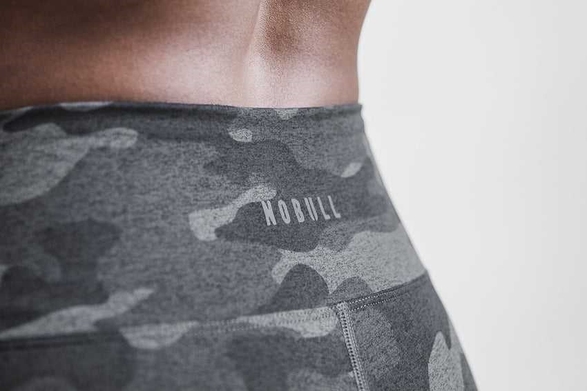 Carbon Camo Nobull High-Rise Short 8 inches (Plush Heather) | 964PLKQAE