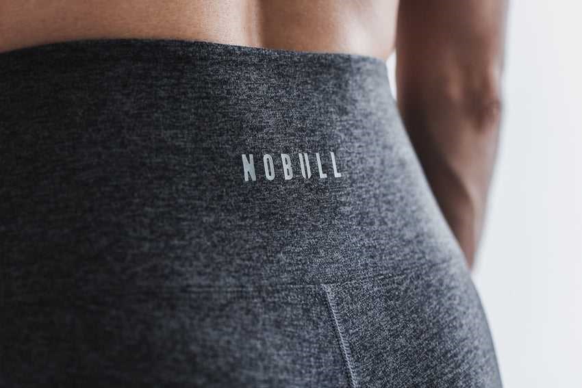 Charcoal Heather Matte Nobull High-Rise Crop (Matte) | 438ALFSXH