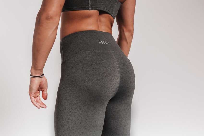 Charcoal Heather Nobull High-Rise Tight (Plush Heather) | 945KXVZNH