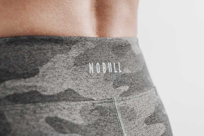 Dark Fallen Rock Camo Nobull Mid-Rise Short 2 inches (Plush Heather) | 796LOMGFJ