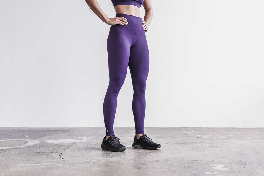 Dark Purple Heather Nobull High-Rise Tight (Plush Heather) | 529GWAOVJ