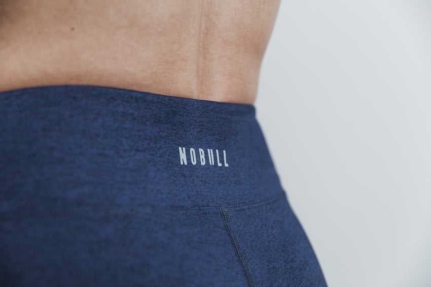 Deep Navy Heather Nobull Mid-Rise Short 4 inches (Plush Heather) | 415CBLTWO