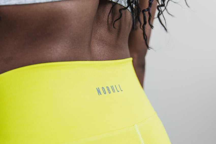 Neon Yellow Nobull High-Rise Short 6 inches (Neon Ribbed) | 930SGJKNU