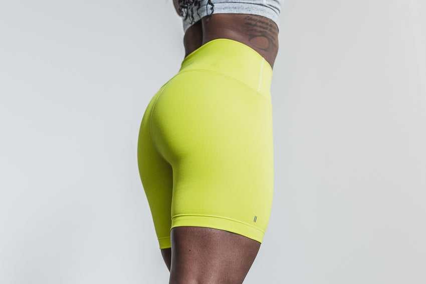 Neon Yellow Nobull High-Rise Short 6 inches (Neon Ribbed) | 930SGJKNU