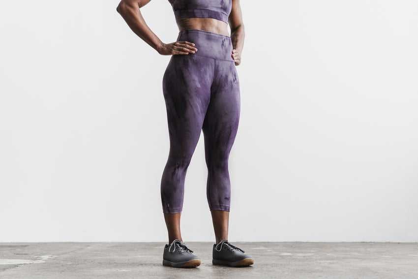 Nightshade / Plum Tie-Dye Nobull High-Rise Crop (Tie-Dye) | 206OSMVQT