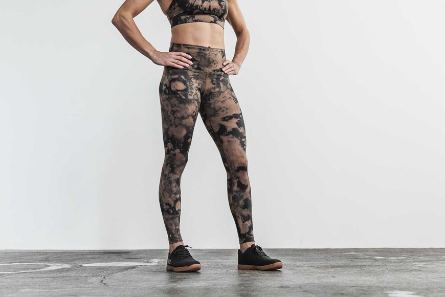 Toffee / Black Tie-Dye Nobull High-Rise Tight (Tie-Dye) | 517QDRPKH