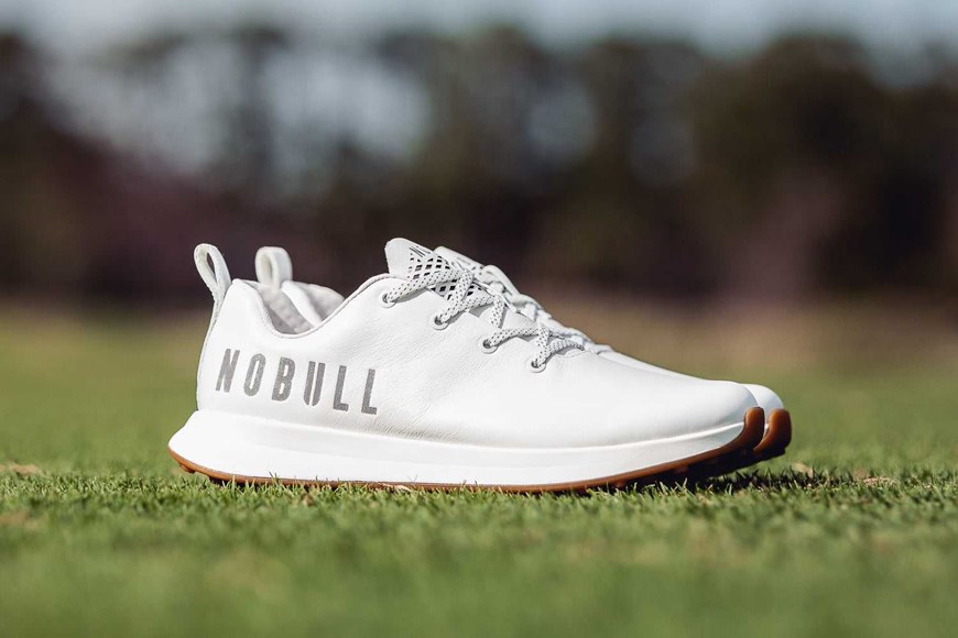 White Leather Nobull Golf Shoe | 436JRNPIM