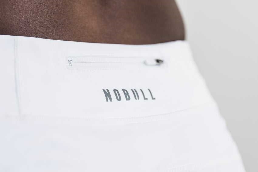 White Nobull Pace Short 3 inches | 196VFTLIB