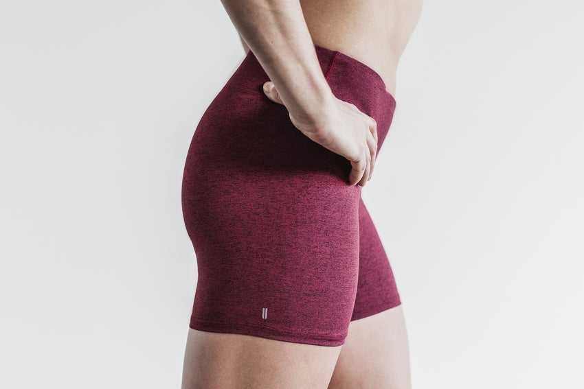 Wine Heather Nobull Mid-Rise Short 4 inches (Plush Heather) | 241PNVWLX