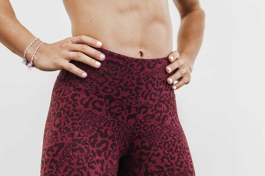 Wine Leopard Nobull High-Rise 7/8 Tight (Plush Heather) | 630SCRAFY