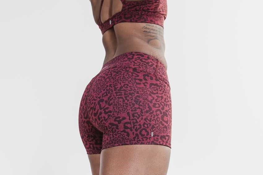 Wine Leopard Nobull Short 2'' (Plush Heather) | 732AEWVQB